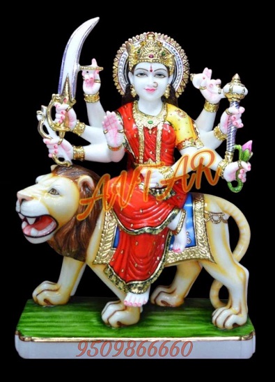 3 FEET MAA DURGA MARBLE MURTI